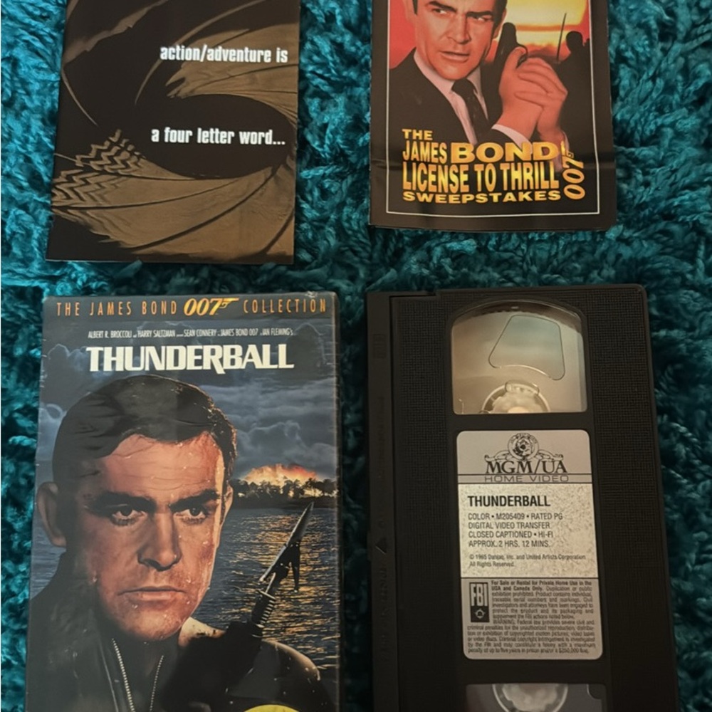 James Bond Thunderball VHS Collection